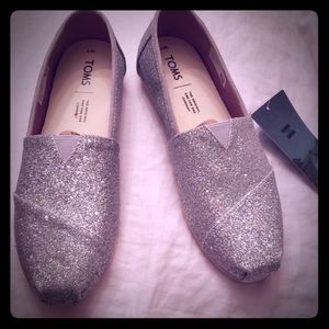 TOMS New Glitter shoes size 7